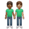 Men Holding Hands- Medium-Dark Skin Tone- Medium Skin Tone emoji on LG